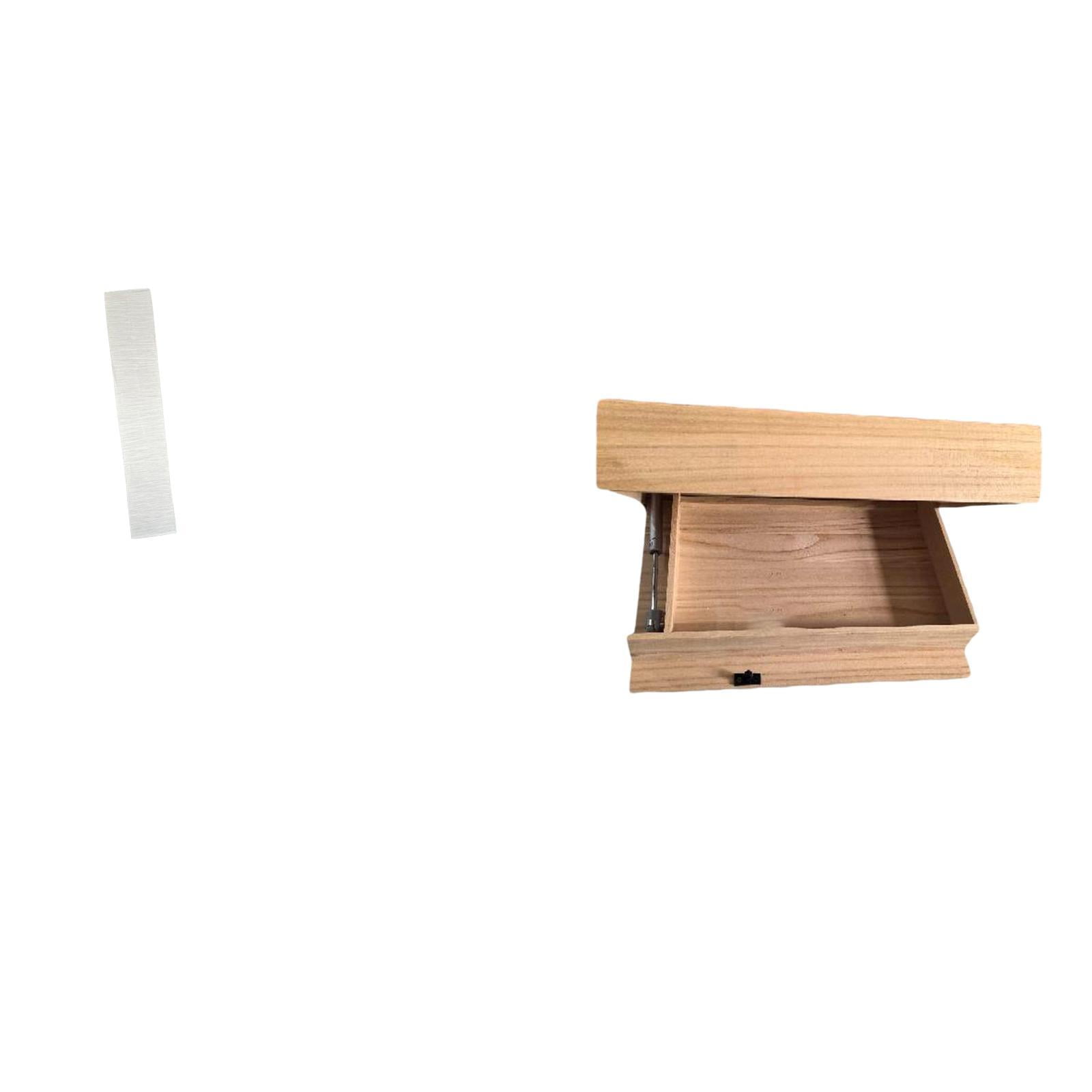 Floor Lamp Shade Floating Shelf Drawer Compartment Wood Paper Minimalist Design for Living Room Study Bedroom