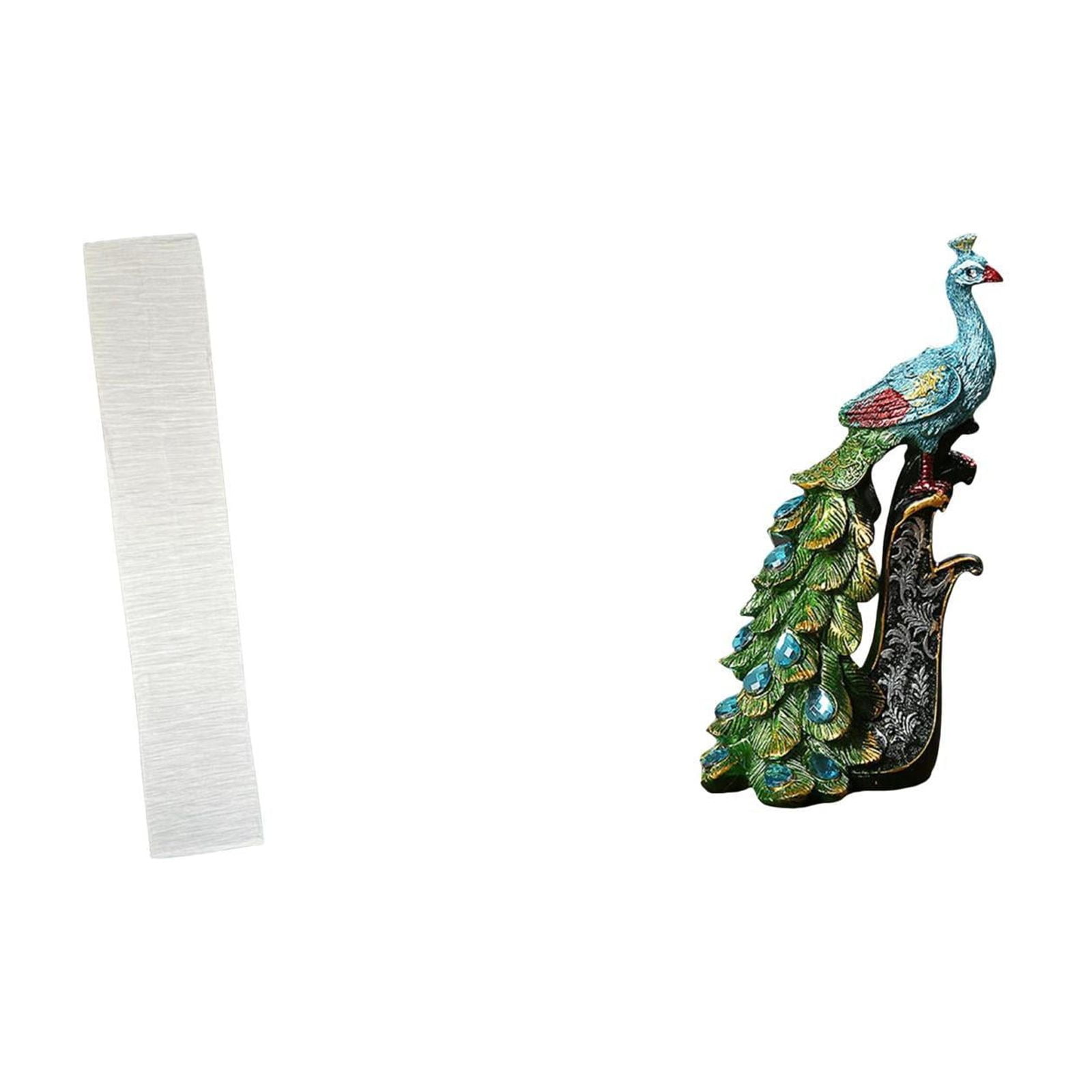 Floor Lamp Shade Peacock Statue Desktop Figurine Paper Material for Living Room and Bedroom Decor