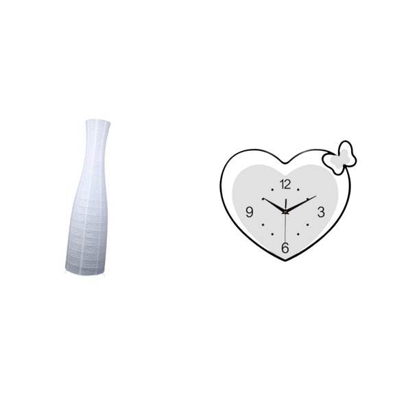 Floor Lamp Shade Wall Clock Acrylic Decor Paper Material Modern Design for Bedroom Living Room Office