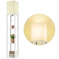 thumbnail image 1 of A Floor Lamp with a Stand, Featuring a Modern Design And a 9W LED Bulb, Is a Three-Tiered Storage Display Reading Light Suitable for Bedrooms, Living Rooms, And Narrow Bedside Corners., 1 of 13