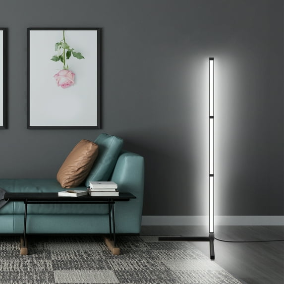 Floor Lamp Standing Corner Lamp with Simple Design for Living Room, Bedroom, Office, Study Room (Light Color - White)