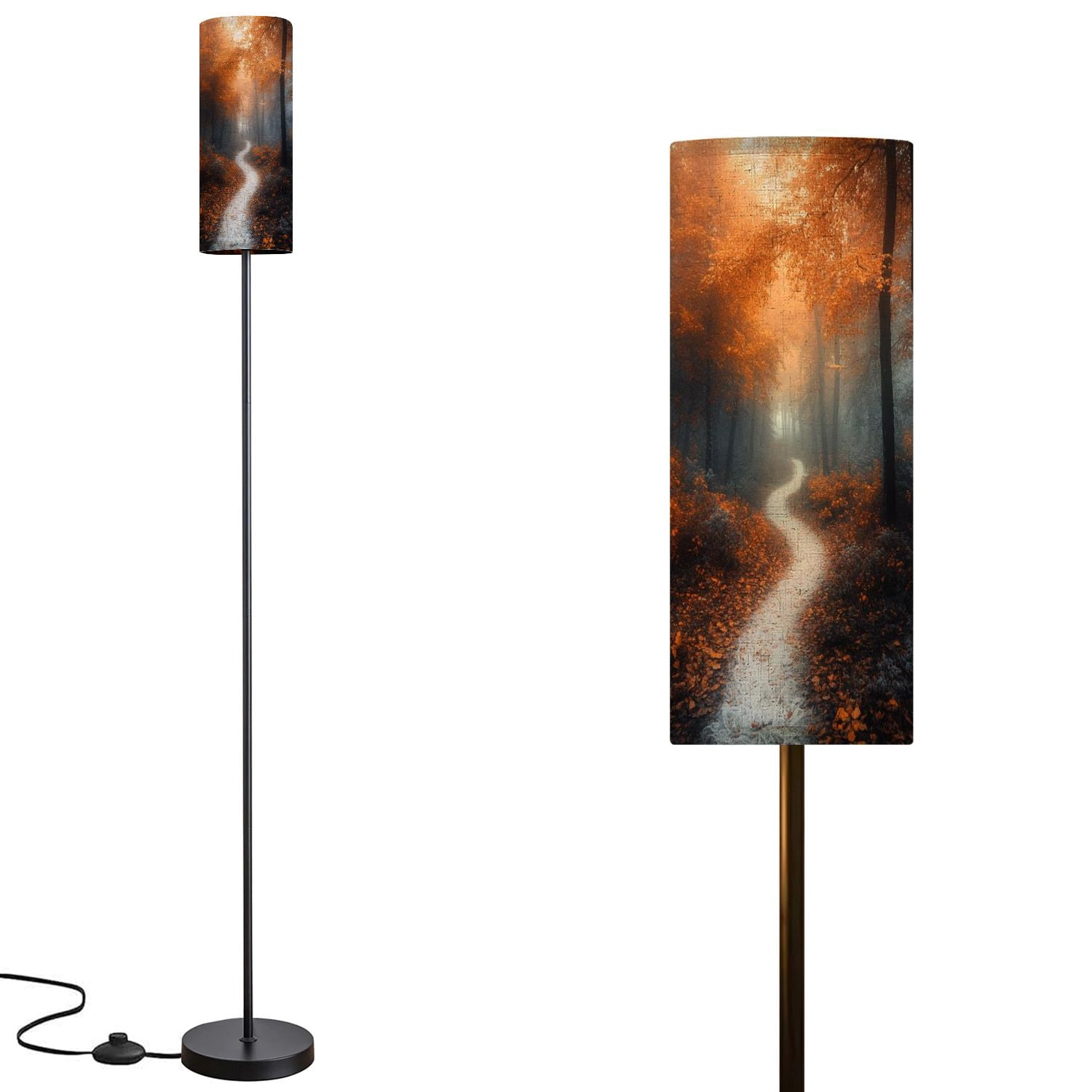 Floor Lamp for Living Room with 3 Color Temperature Autumn Forest ...