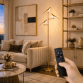 thumbnail image 1 of 74" Floor Lamp for Living Room,3 Bird Floor Lamp with Remote Control,Dimmable Standing Lamp Tall Pole Lamps for Bedroom,Gold,Bulb Included, 1 of 10