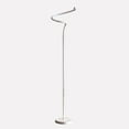 thumbnail image 1 of Floor Lamp with Metal Curved Integrated LED, Matte White- Saltoro Sherpi, 1 of 5