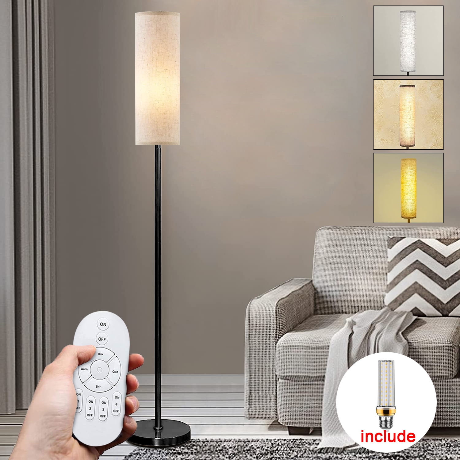 Floor Lamp With Remote Control For