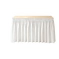 thumbnail image 1 of Floor Length Pleated Table Skirt Adjustable Folding Decorative Cover For Banquet Wedding Buffet Catering Stage Event Setup, 1 of 8