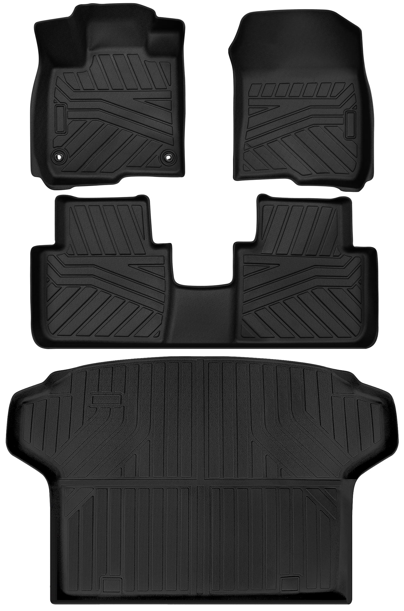 Floor Liners Mats & Rear Cargo Liners for Honda HR-V 2023-2024  Heavy Duty All-Weather Floor Mats Rubber TPE Floor Liner, Black