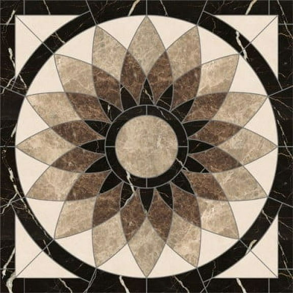 Floor Marble Medallion 28''x28''