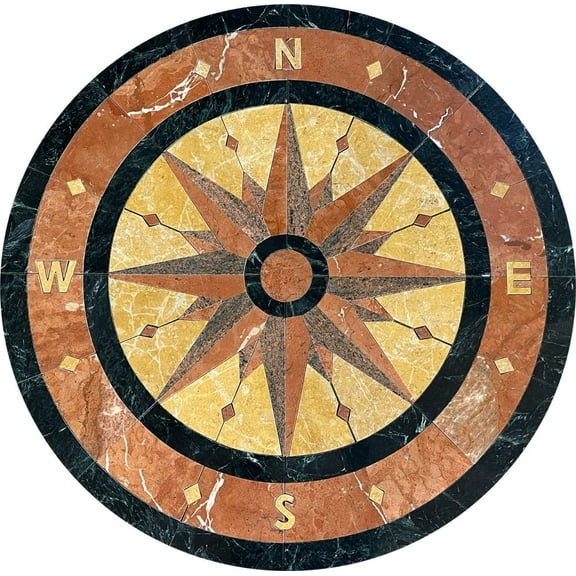 Floor Marble Medallion 30''x 30''