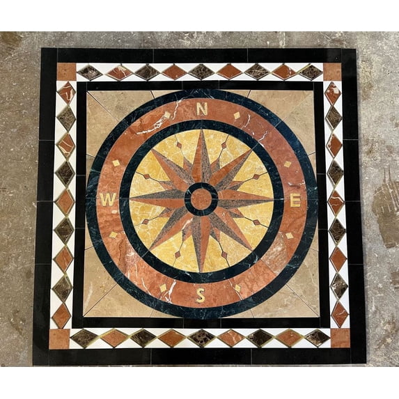 Floor Marble Medallion 36''x 36''