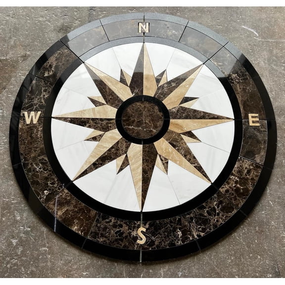 Floor Marble Medallion 40"x40''