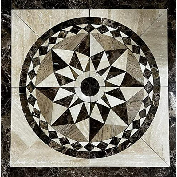 Floor Marble Medallion 42''x 42''