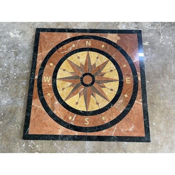 Floor Marble Medallion 60'' x 60''