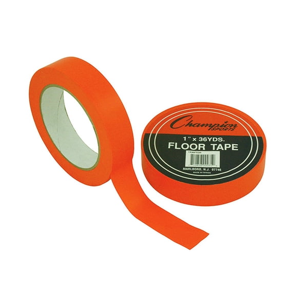 Floor Marking Tape, Orange, 1" x 36 yd, 6 Rolls