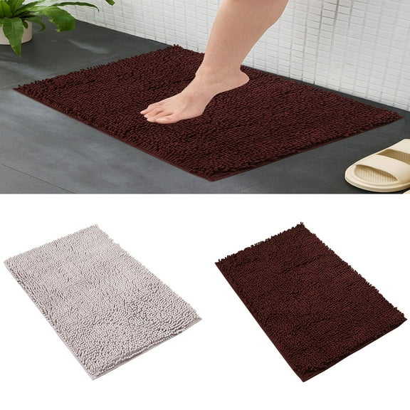 Floor Mat*1 Piece Bathroom Rug Won'T Slip Bathroom Mat Soft and Comfortable Furry Durable Thickened Bathroom Rug Machine Washable Reusable Carpet