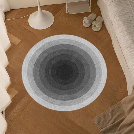 Round Floor Mat, Non-Slip Bathroom Rug, Absorbent Quick-Dry Shower Mat, Soft Comfortable Washable, Easy Clean Polyester