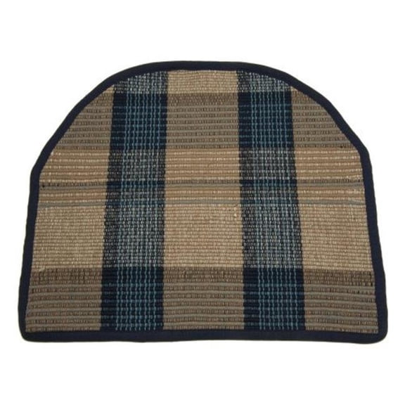 Floor Mat, D Shape - Sand Blue