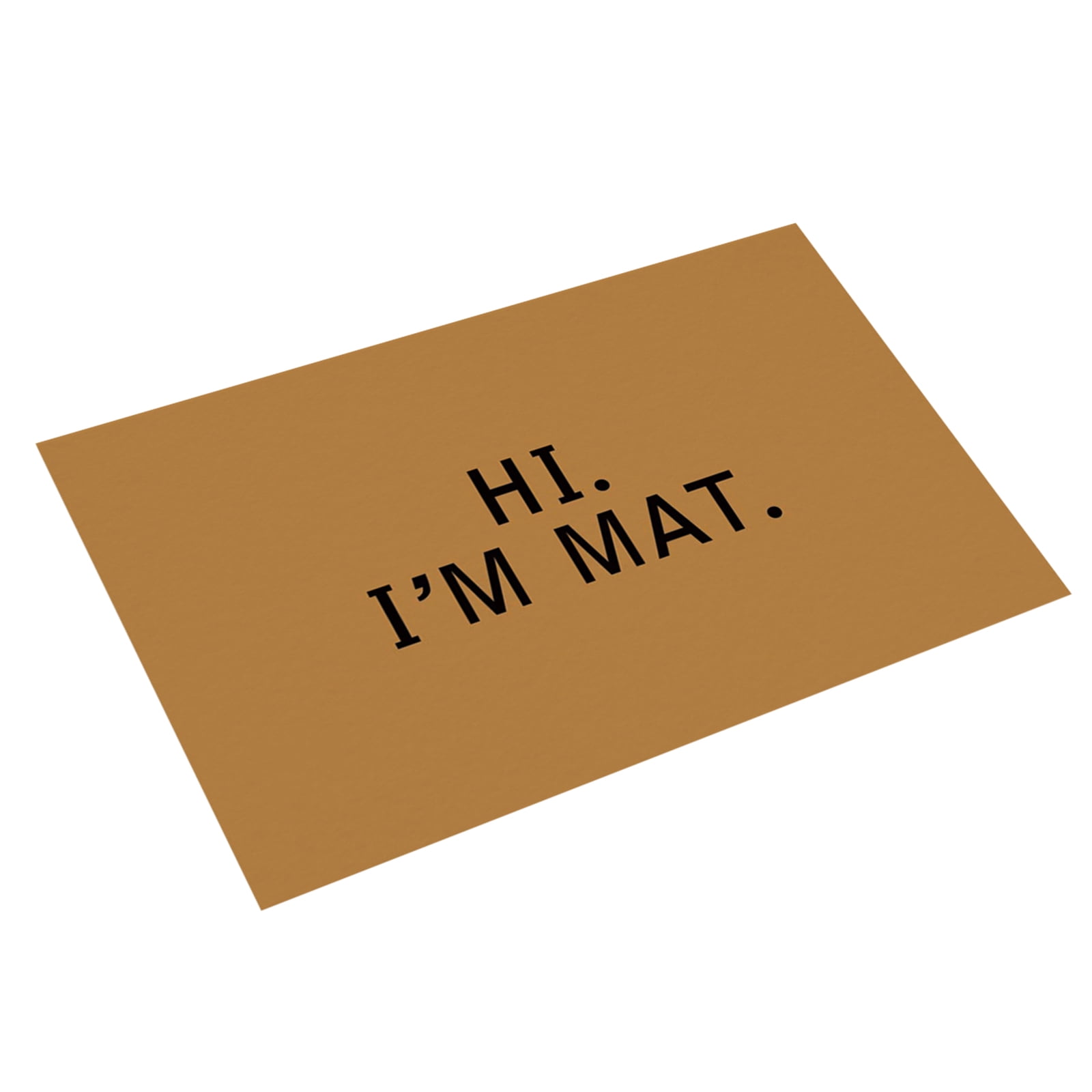 Floor Mat Entry Door Mat English Letters Personalized Brown Background
