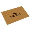 Floor Mat Entry Door Mat English Letters Personalized Brown Background