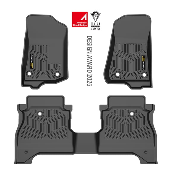 Floor Mat Fit for Jeep Gladiator 2020-2024 1st & 2nd Row Full Set All Weather Protection TPE Floor Liners Black