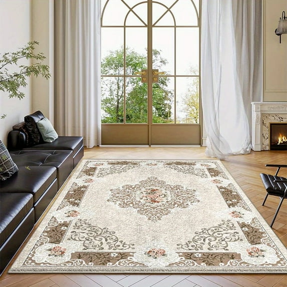 Floor Mat, Modern Floral Design, Fashionable Protection for Home Corners, Living Room, Bedroom, and Office Geometric Pattern Decorative Mat