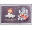 thumbnail image 1 of Floor Mat Non Slip Cute Osmosis Prevention Cartoon Ground Mat Crystal Velvet for Bedroom Restroom Elephant, 1 of 3