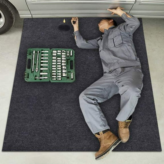 Floor Mat, Oil Absorbent Pads, Waterproof Pads, Felt, Absorbent Mat, Automotive Floor Mats, 59*35in, Garage Repair, Non Slip Surface, 1 Pc