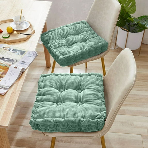 Floor Mat Pillow, Corduroy Floor Chair, Cushion, Four-Pin Layout Support, for Reading Board Games, Tatami Yoga Mat | Green KTFgvq