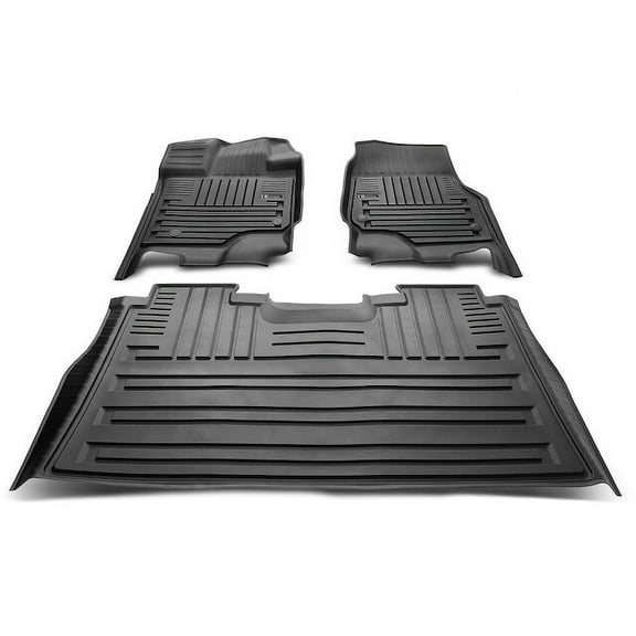 Floor Mat Set 4 - Compatible with 2015 - 2023 Ford F-150 Crew Cab Pickup 4-Door - Autopart Premium