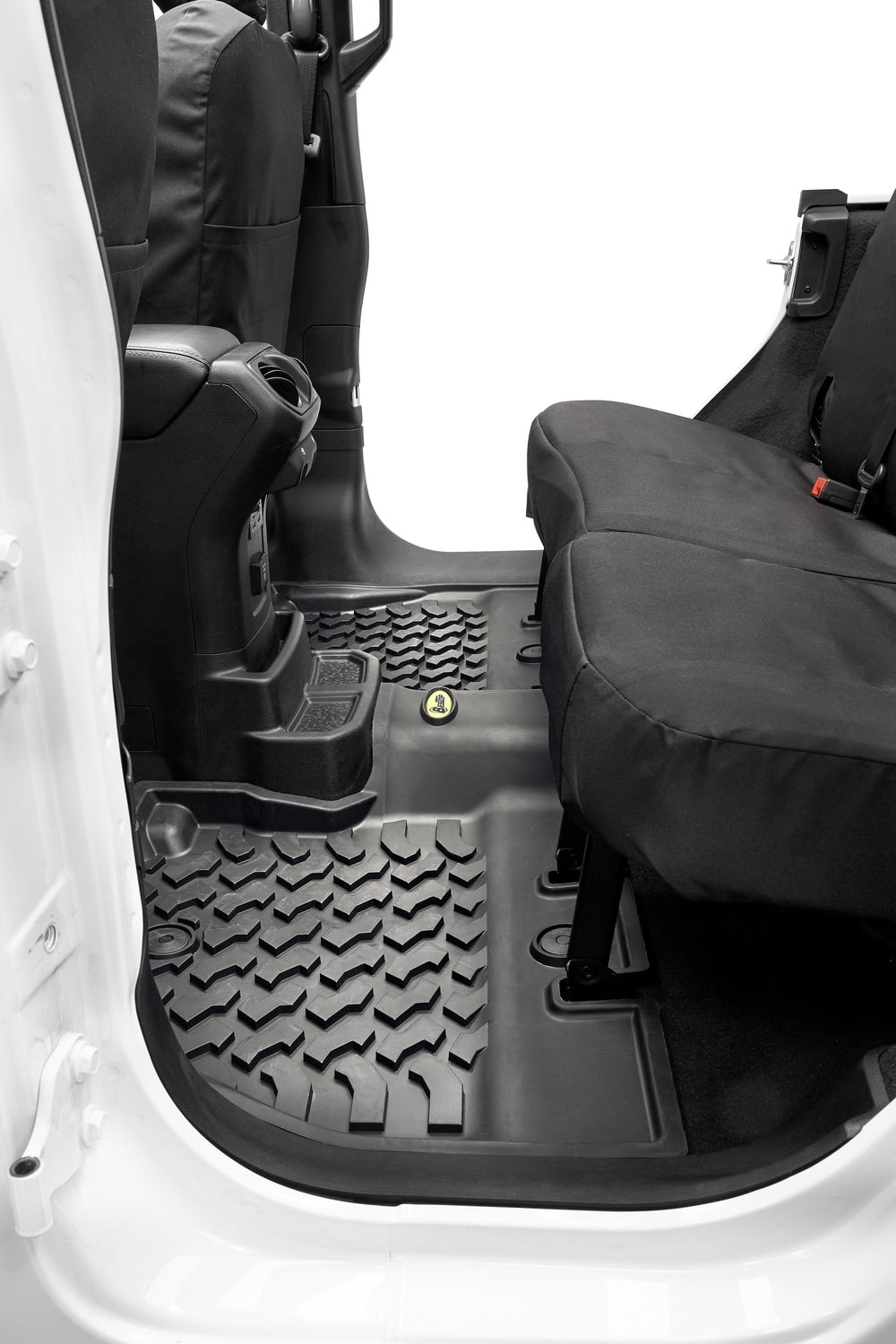 Floor Mats - 18-19 Wrangler Jl 4-Door; Rear (Black) Fits select: 2018-2019,2021 JEEP WRANGLER UNLIMITED