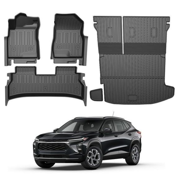 DIKSOAKR Floor Mats & Cargo Liner for Chevrolet Trax 2024 ,Custom Fit All Weather TPE Rubber Floor Liner 1st&2nd&Trunk Mat Full Set Car Floor Mats