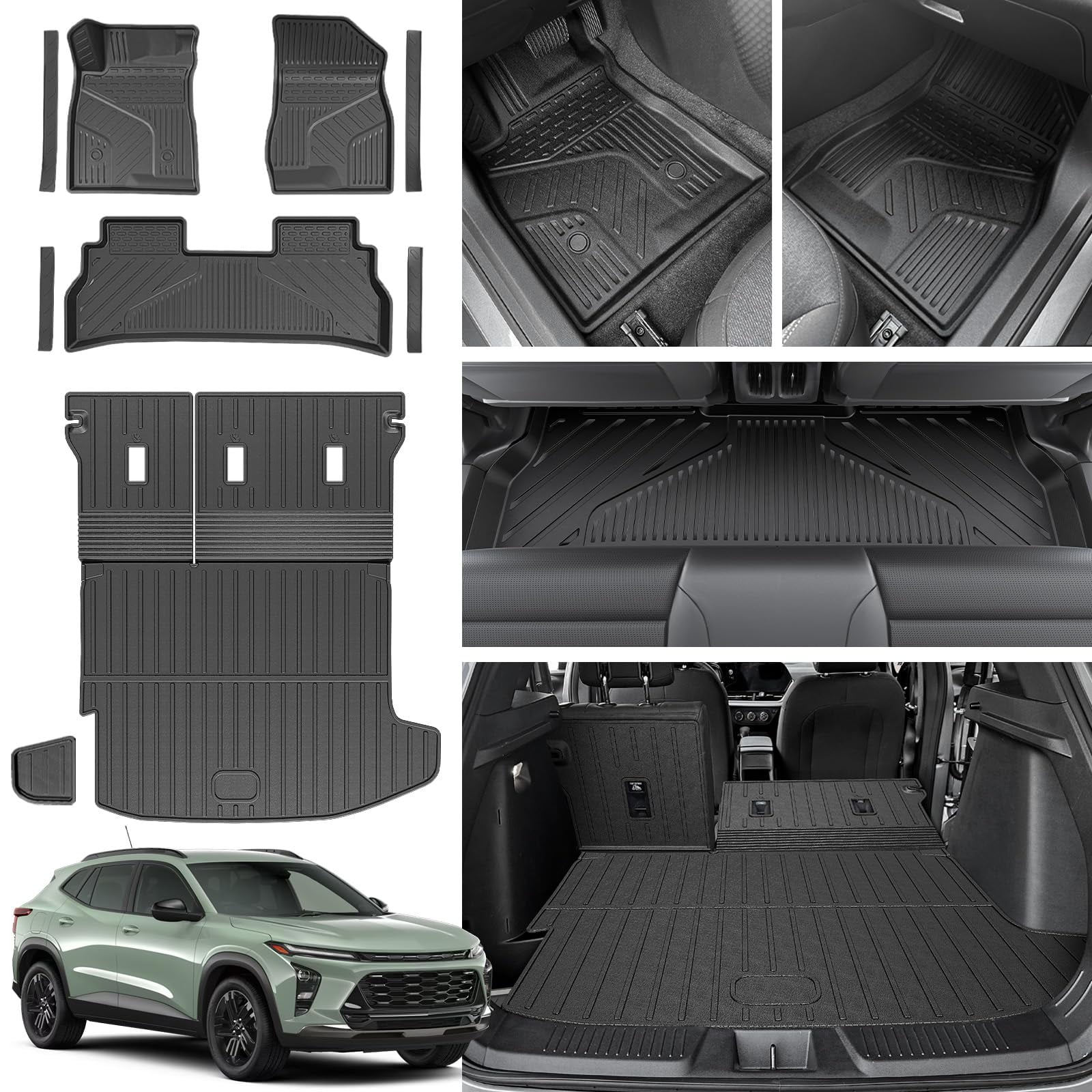Floor Mats for 2024 2025 Chevy trax, All Weather Cargo Mat with Backrest Mat for 2025 Chevy Trax