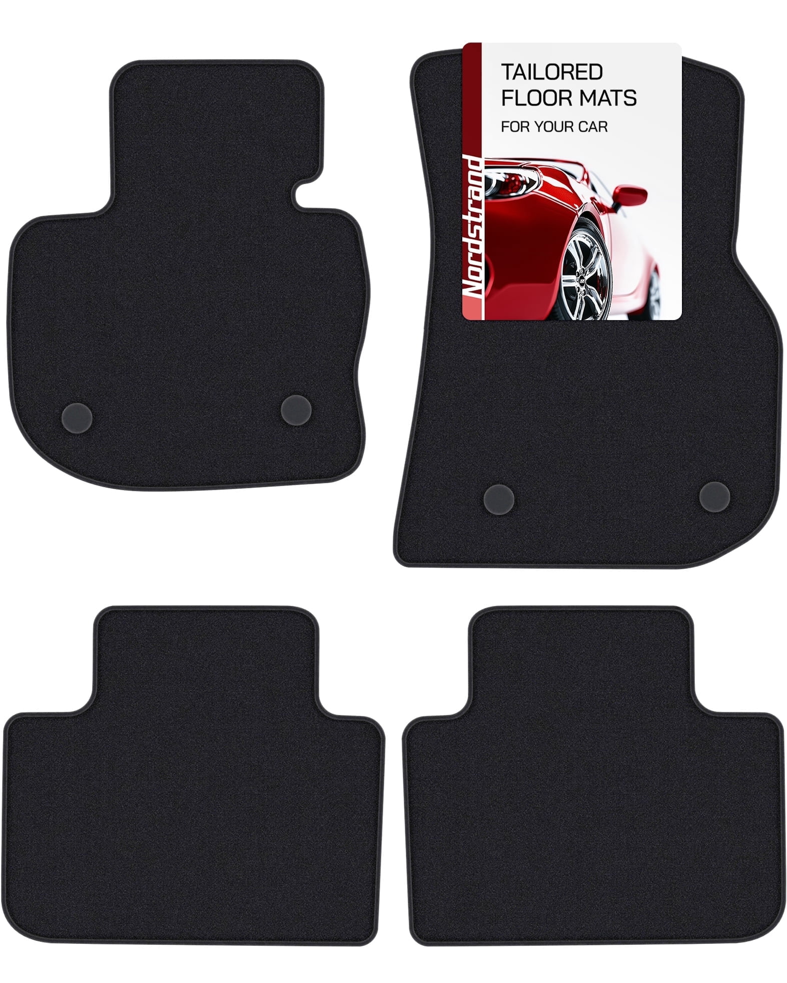 Floor Mats for BMW X3 2018-2024 & BMW X4 2019-2024 - Custom 3D Fit 20i 30i M40i 30e M - 1st & 2nd Row - Anti-Slip Backing - 34oz Heavy Duty Carpet Mat - Set of 4 All Weather Car Liner Floormats