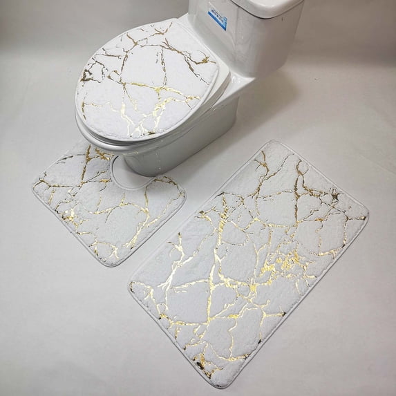 Floor Mats Bath Mats For Bathroom - Bathroom Rugs Memory Foam Bath Mat Set 3 Pcs Bathroom Rugs Set Toilet Mats Soft Comfortable Water Absorption Nonslip Thick Machine Wash Door mat