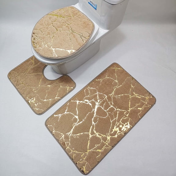 Floor Mats Bath Mats For Bathroom - Bathroom Rugs Memory Foam Bath Mat Set 3 Pcs Bathroom Rugs Set Toilet Mats Soft Comfortable Water Absorption Nonslip Thick Machine Wash Door mat
