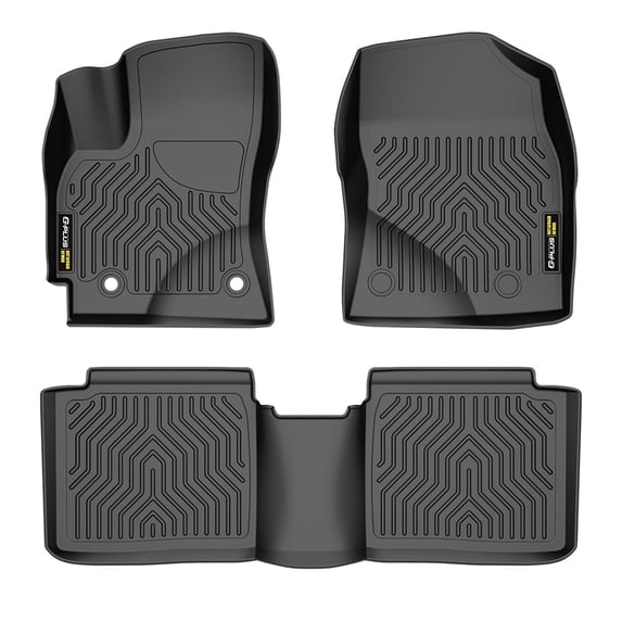 Floor Mats Car Liners TPE All-Weather Black Front & 2nd Seat Fit for Toyota Corolla Sedan 2014-2019