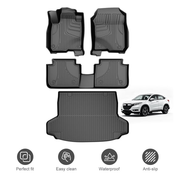 Floor Mats & Cargo Liner for Honda HRV 2023-2026 (Include Hybrid) All Weather TPE Anti Skid Car Accessories
