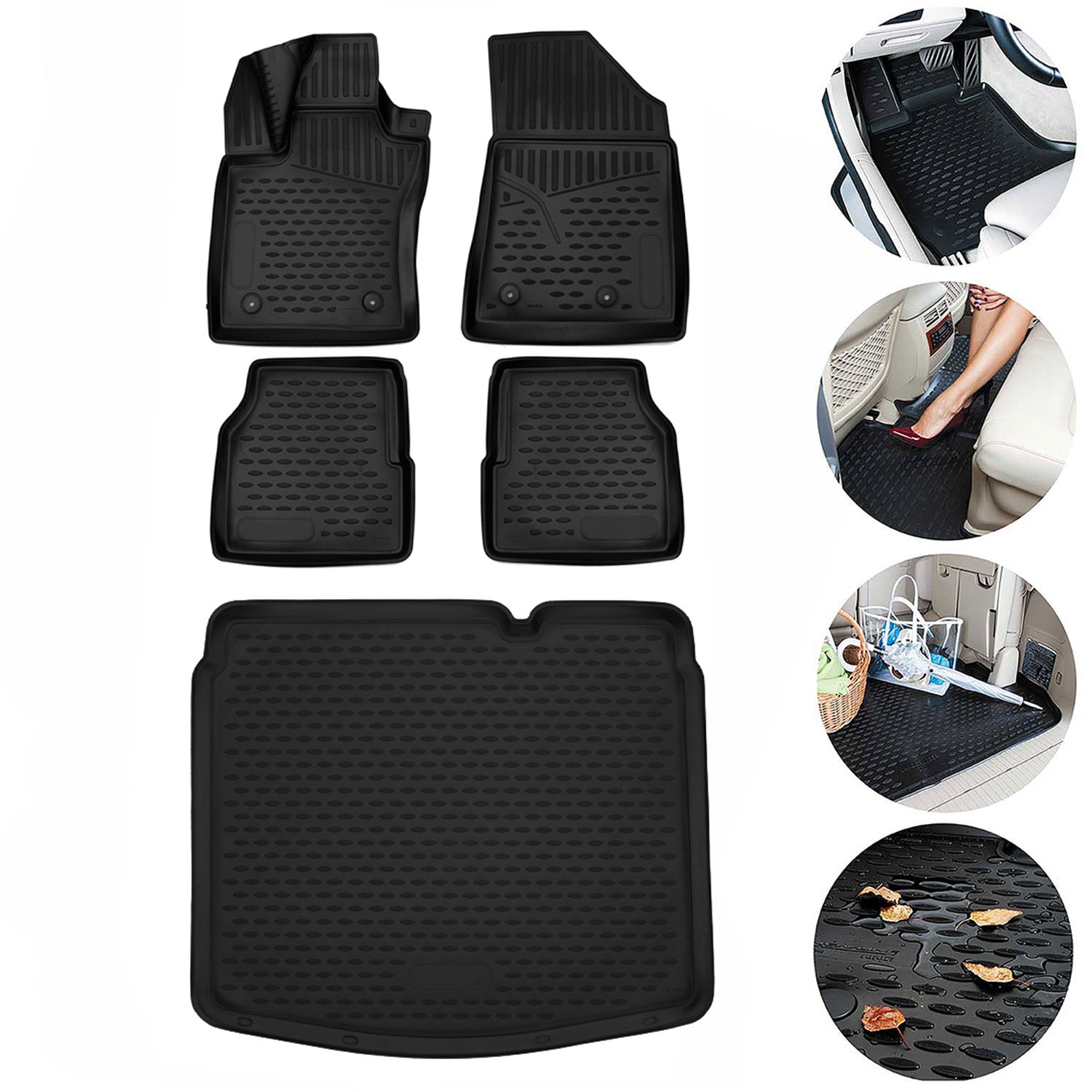 Floor Mats & Cargo Trunk Liner for Jeep Compass 20172023 3D Molded