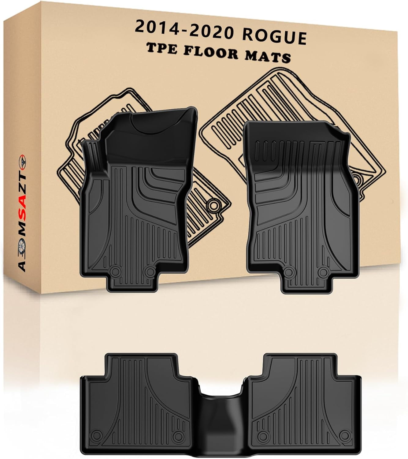 Floor Mats Compatible with 2021-2025 Nissan Rogue (No Sport Models