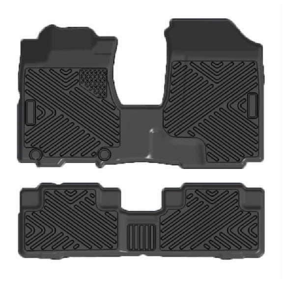 Floor Mats Custom Fit for 2007-2011 CRV Heavy Duty Anti-Skid Waterproof TPE Floor Liners Full Set All-Weather Protection with 3D Laser Scanning Precision Fit Black