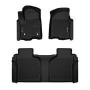 Floor Mats Fit for Chevy Silverado 1500 2500HD 3500HD Crew Cab 2019-2025 | GMC Sierra 1500 2500HD 3500HD Crew Cab 2019-2025,Fit w/Rear Under-Seat Storage,All Weather Protection,Custom Fit Floor Liner