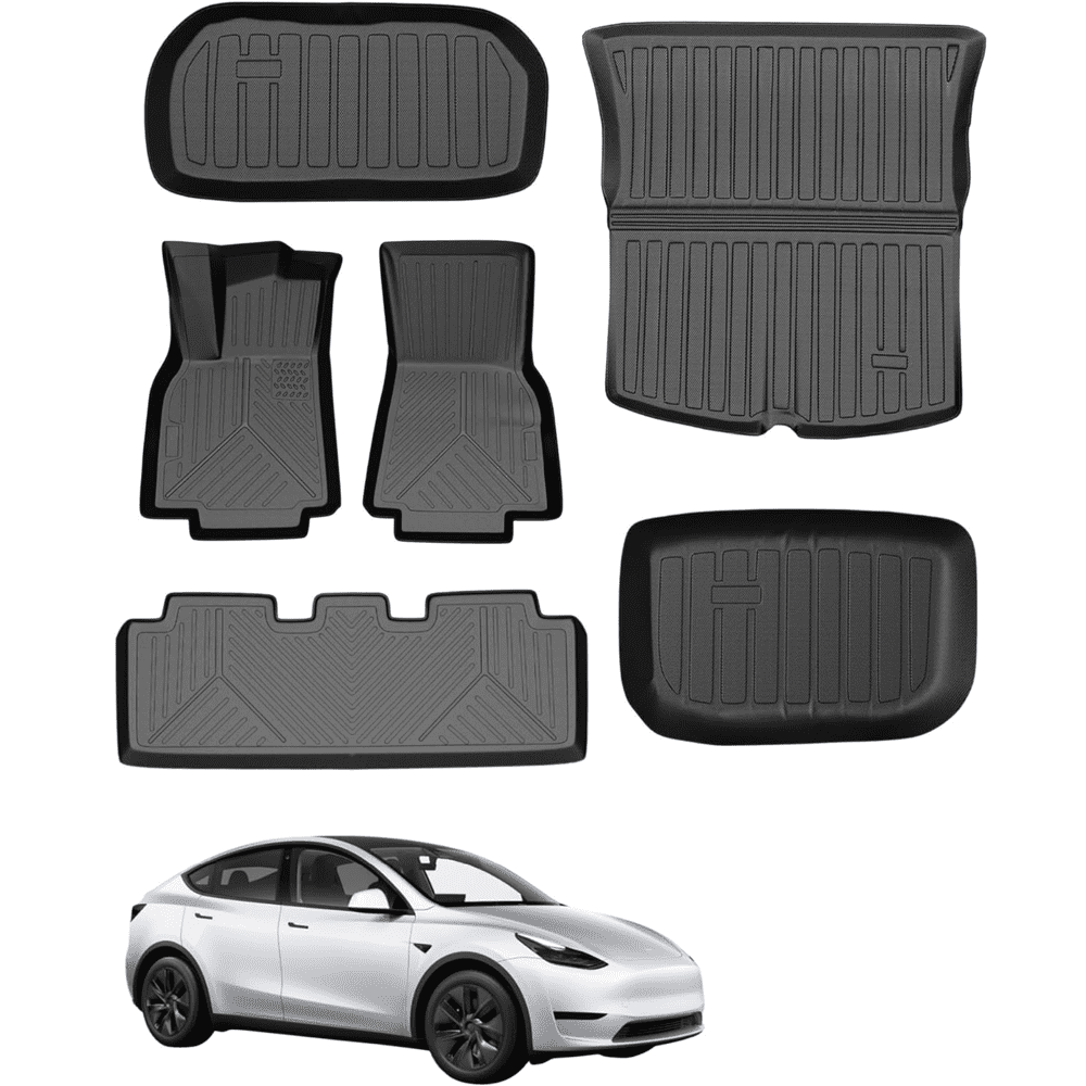 Floor Mats Fit for 20202024 Tesla Model Y, 6 Pack Floor Liners