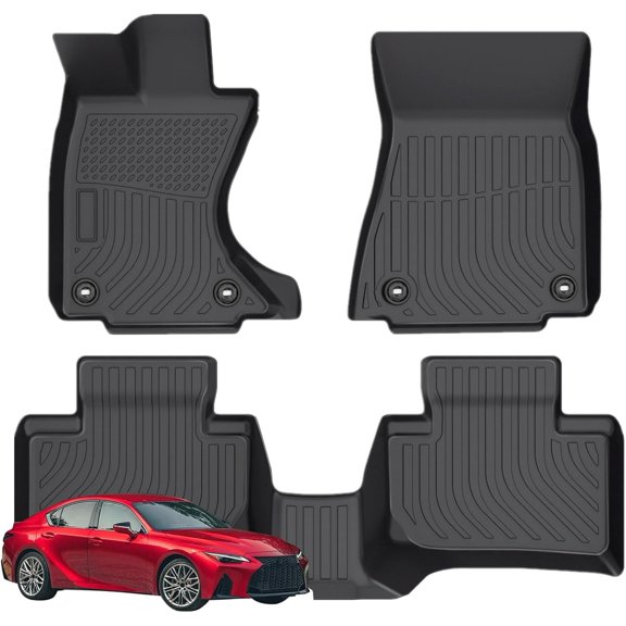 Floor Mats Fit for Lexus IS350 IS250 IS300 AWD 2014-2022 All Weather Protector TPE Floor Liners Custom Fit Car Mats Non-Slip