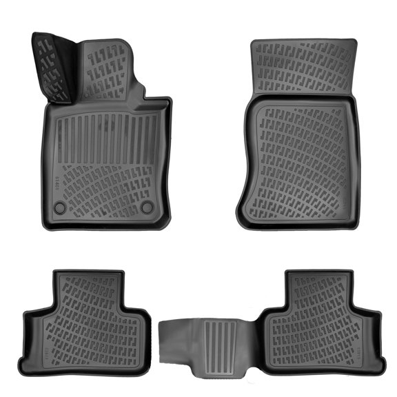 Floor Mats fits Mercedes GLC X254 2022-2025 | Car Mats All Weather 3D Custom Fit Rubber Mat Waterproof Odorless TPE Floor Liners Laser Measured Non-Slip