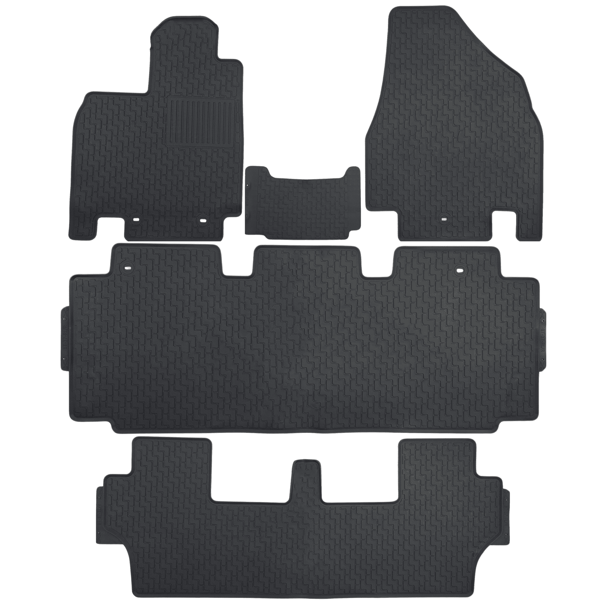 Floor Mats For 2011-2017 Honda Odyssey (RL5) Heavy Duty Custom Fit All Weather Floor Liner 3 ROW Full Set Rubber