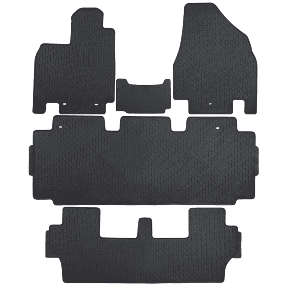 Floor Mats For 2011-2017 Honda Odyssey (RL5) Heavy Duty Custom Fit All Weather Floor Liner 3 ROW Full Set Rubber