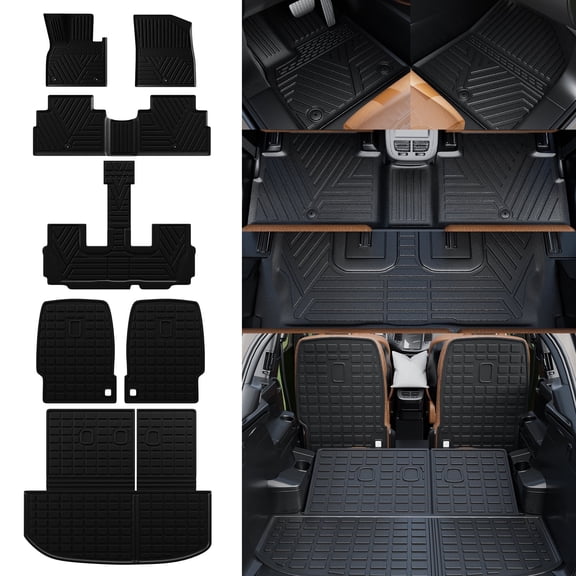 Bomely Floor Mats For 2020-2025 Hyundai Palisade Cargo Mat 2nd&3rd Row Back Seat 2024 Palisade Accessories