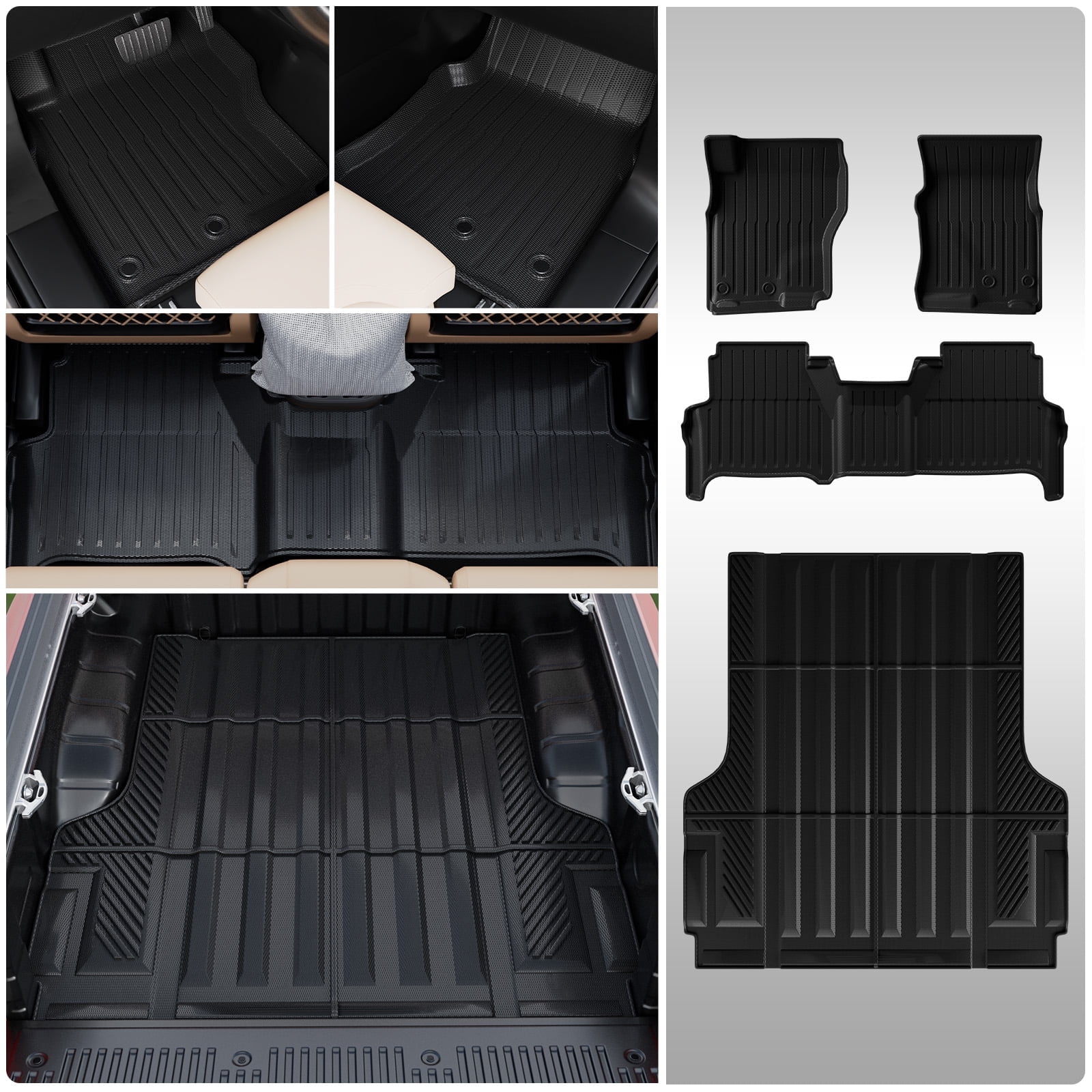 Floor Mats For 2022 2023 2024 2025 Nissan Frontier Bed Mat TPE All Weather Bed Liner Floor Liner