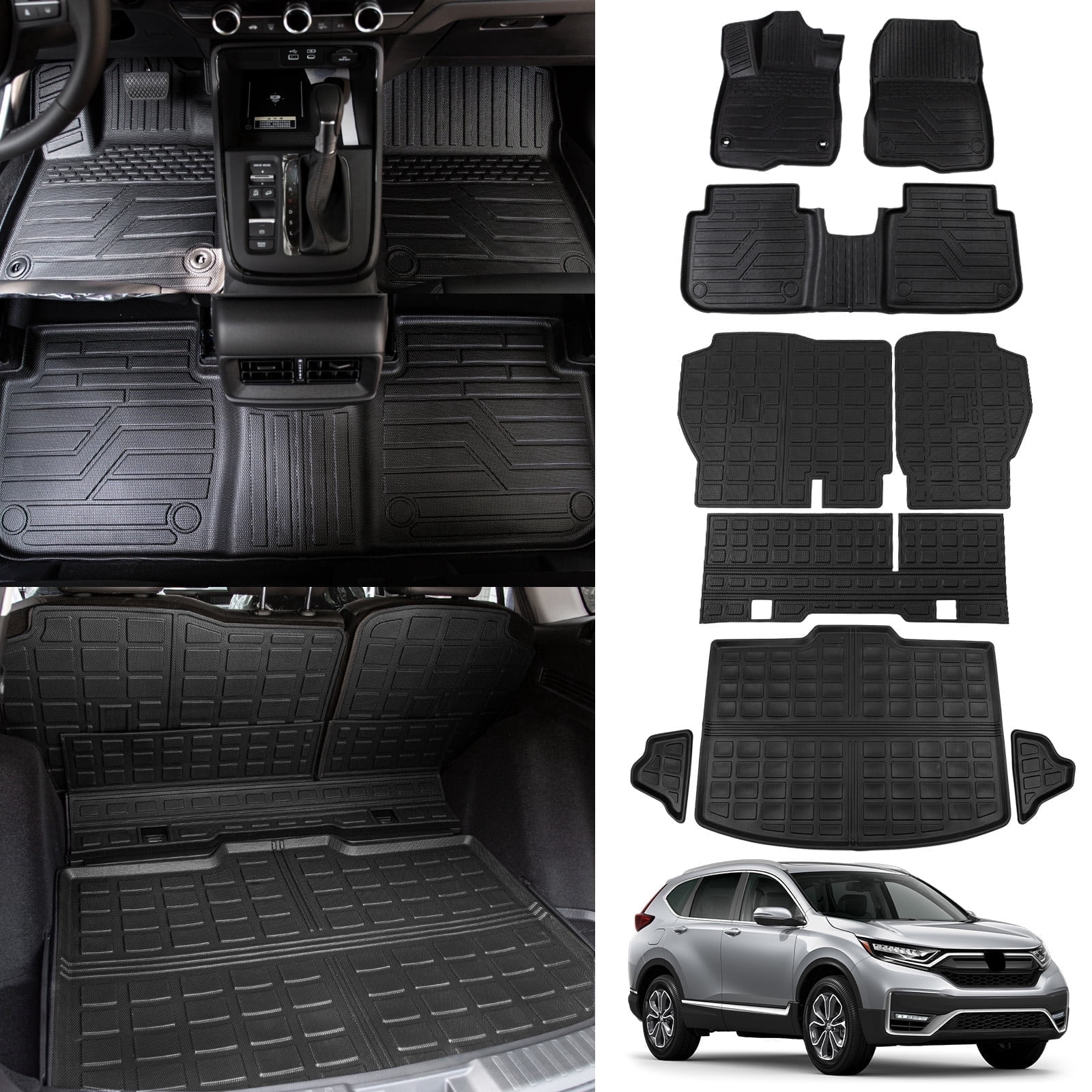 Bomely Floor Mats For 2023 2024 2025 Honda CRV Cargo Mats Liner Fuel 2024 CR-V Accessories