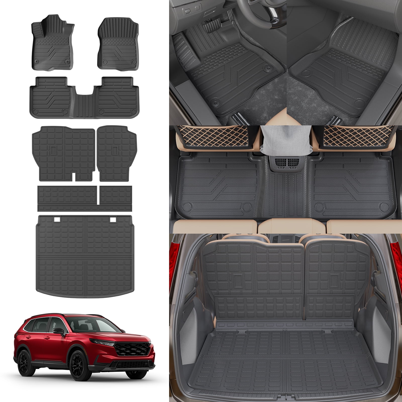Floor Mats For 2023-2025 Honda CRV (Include Hybrid) Cargo Mat Honda CRV ...